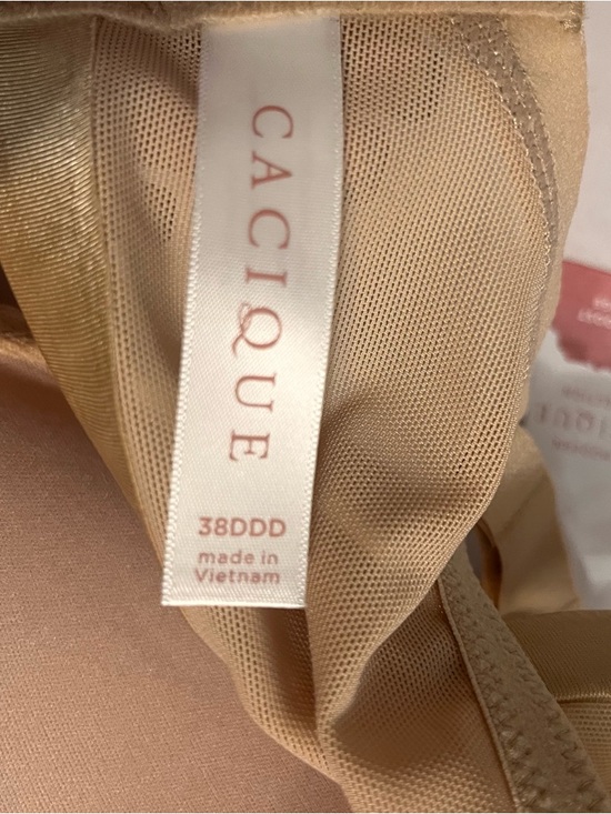 Cacique Max Boost Plunge Everyday Push Up Underwire Bra Tan Natural Nude 38 DDD - Picture 10 of 10